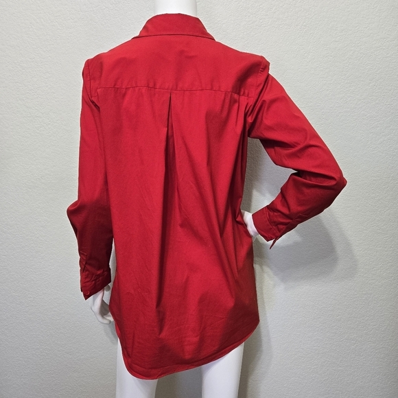 Lafayette 148 Red Tunic Careerwear Top Size S - Picture 6 of 13